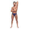 Male Power Diamond Mesh Jock Ring Nav Lx - Men's Plush Elastic Straps Jock Ring with Nickel Plated Rings - Full Rear Exposure - Ultra-Plush Branded Two-Toned Waistband - Size L/XL - Adult Naughty Store