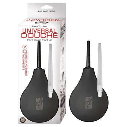 Introducing the Universal Douche - Black: 2-in-1 Gender-Specific Intimate Cleansing System - Adult Naughty Store