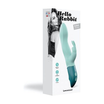 Introducing the Love To Love Hello Rabbit Mint - The Ultimate Dual Stimulation Silicone Vibrator for Women - Adult Naughty Store