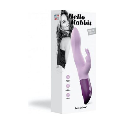 Introducing the Love To Love Hello Rabbit Purple - The Ultimate Dual-Stimulation Silicone Vibrator for Women - Adult Naughty Store