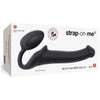 Strap-On-Me Semi-Realistic Bendable Strap-On Black Size M - Premium Silicone Dual Stimulation Strap-On Toy for Women - Adult Naughty Store