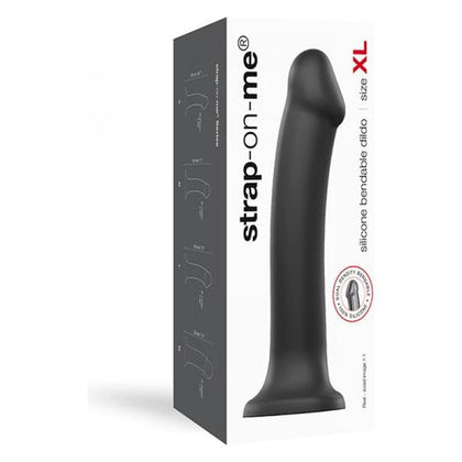 Strap-On-Me XL Semi-Realistic Dual Density Bendable Dildo - Model X100 - Black - Ultimate Pleasure for All Genders and Intense Stimulation