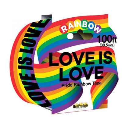 Rainbow Pride Love is Love Party Tape - 100 ft - Vibrant Rainbow Colors for Festive Celebrations and Decorations