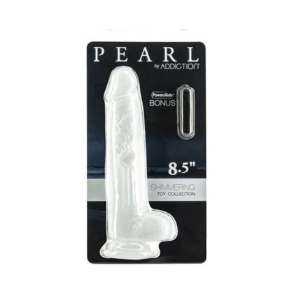 Addiction Pearl Dong 8.5-Inch W-Power Bullet - Premium Pearlized Dildo for Intense Pleasure and Satisfaction - Model: PRL-850WB - Unisex - Perfect for Deep Stimulation - Pearl White - Adult Naughty Store