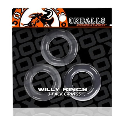 Oxballs Willy Rings 3-Pack Cockrings O-s Clear: The Ultimate Stretchable Pleasure Enhancers for Men