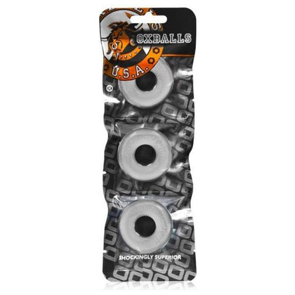 OXBALLS Ringer 3-Pack of Do-Nut-1 Small Clear - Enhancing Cock Ring Set for Men - Pleasure Boosting, Comfortable and Durable - Set of Three Stretchy Rings - Clear