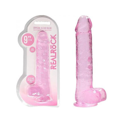 RealRock Crystal Clear Realistic Dildo with Balls - 9