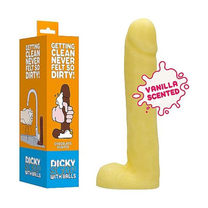 Introducing the Sensual S-line Dicky Soap With Balls Vanilla - The Ultimate Pleasure Companion for All Genders! - Adult Naughty Store