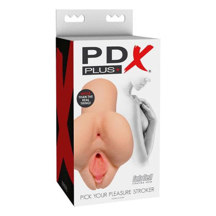 Introducing the PDX Plus Pick Your Pleasure Stroker Light: The Ultimate Dual-Hole Fantasy Fulfillment Experience for Him, in Sleek Black - Adult Naughty Store