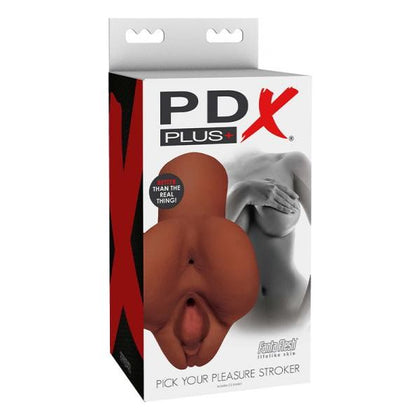 Introducing the SensaTec PDX Plus Pick Your Pleasure Stroker Brown - The Ultimate Dual Hole Experience for All Genders, Delivering Unparalleled Pleasure in Both Anal and Vaginal Areas - Adult Naughty Store