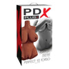 PDX Plus+ Perfect 10 Torso Brown - Realistic Male Masturbator for Intense Pleasure - Adult Naughty Store