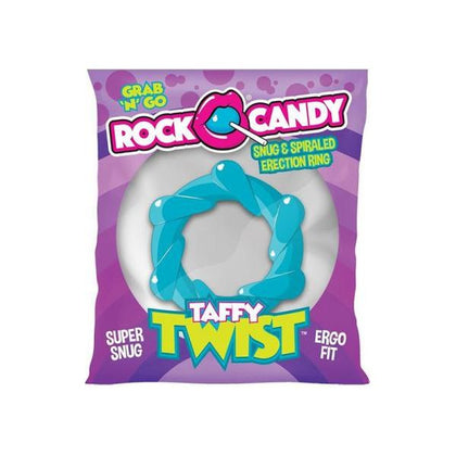 Introducing the Sensational Taffy Twist Blue Twisted C-Ring for Men - Model TT-500: Enhance Your Pleasure and Performance!