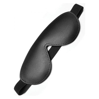 KinkLab Bondage Basics Padded Leather Blindfold - Model B1 - Unisex - Full Coverage Blackout - Comfortable Contoured Design