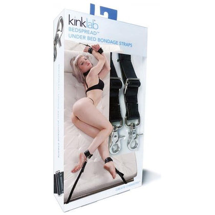 KinkLab Bound-O-Round Under Bed Bondage Straps - Premium Restraint System for Couples, Model BRS-100, Unisex, Full Body Immobilization, Black
