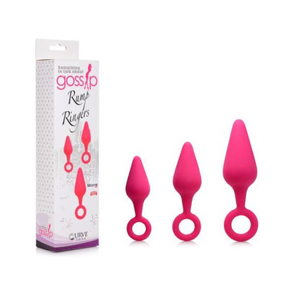 Introducing the Sensual Bliss Rump Ringers Silicone Set of 3 - Magenta: The Ultimate Pleasure Experience for All Genders!