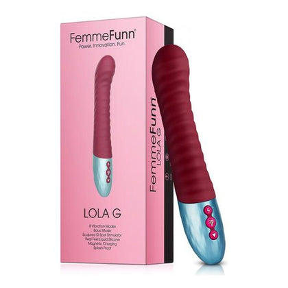 Femmefunn Lola G G-Spot Vibrator Maroon - Powerful Pleasure for Intense G-Spot Stimulation - Adult Naughty Store