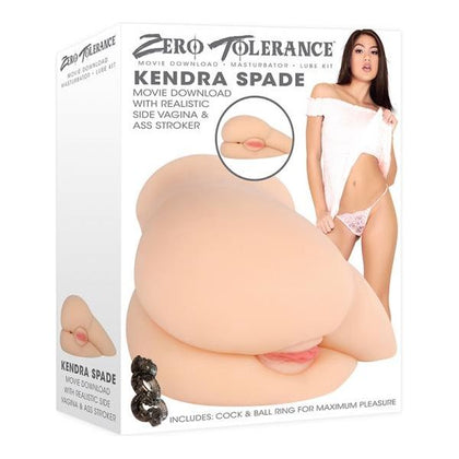 ZT Kendra Spade Movie Download Realistic Double-Entry Stroker for Men - Vaginal and Anal Pleasure - Black - Adult Naughty Store