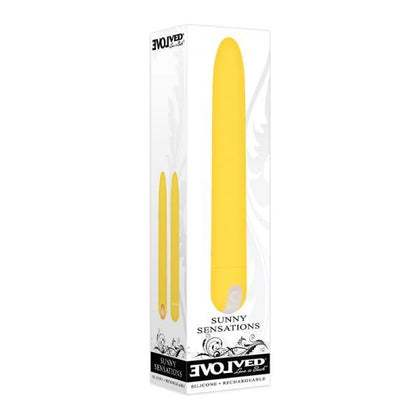 Evolved Sunny Sensations Rechargeable Silicone Vibrator - Model SS-500X - Unisex - Full Body Pleasure - Yellow - Adult Naughty Store