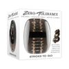 Zero Tolerance Stroke To Go Open-ended Stroker - The Ultimate Pleasure Vortex for Men - Model ZT-STG-001 - Dual Entry, Spiral-textured, Black - Silicone, TPE Rubber - Adult Naughty Store