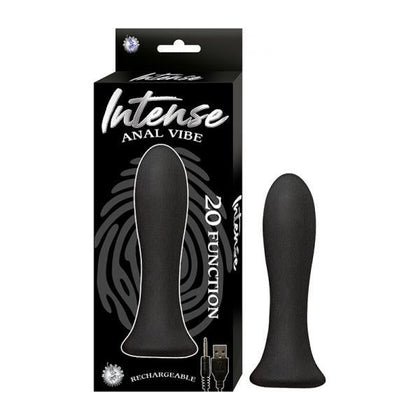 Introducing the SensaPleasure Intense Anal Vibe - Model SV20B: The Ultimate Black Silicone Pleasure Experience for All Genders!