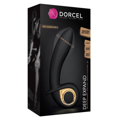 Dorcel Deep Expand Inflating Vibrator - Model DEX-2001 - For All Genders - Anal Pleasure - Midnight Black