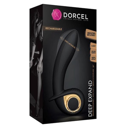 Dorcel Deep Expand Inflating Vibrator - Model DEX-2001 - For All Genders - Anal Pleasure - Midnight Black - Adult Naughty Store