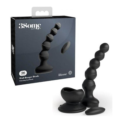3some Wall Banger Beads Rechargeable Black - Powerful Multi-Function Vibrating Anal Beads for Sensational Pleasure