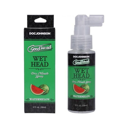 Wet Head Watermelon Dry Mouth Spray - Oral Sex Enhancer for Sensual Fun - GoodHead, Model WDW-2, Sugar-Free, Vegan, Paraben-Free, Body Safe - Fresh Breath and Instant Moisture - PETA Certified, Cruelty-Free - Convenient Spray Application - Made in America