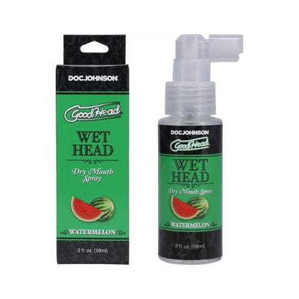 Wet Head Watermelon Dry Mouth Spray - Oral Sex Enhancer for Sensual Fun - GoodHead, Model WDW-2, Sugar-Free, Vegan, Paraben-Free, Body Safe - Fresh Breath and Instant Moisture - PETA Certifie - Adult Naughty Store