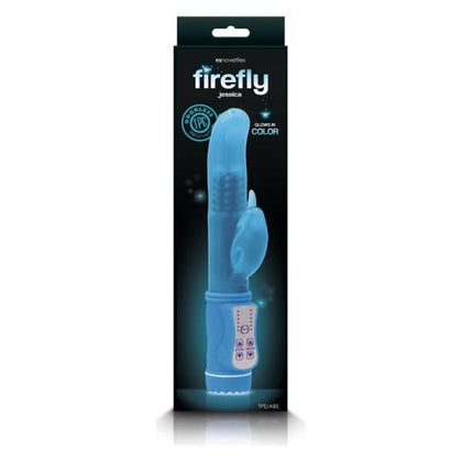 Firefly Jessica Rotating Rabbit Vibrator - Blue: The Ultimate Pleasure Experience for Women - Adult Naughty Store