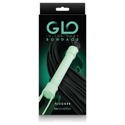 NS Novelties GLO Bondage Flogger - Green: Unleash Your Fetish Desires with this Sensational Glow-in-the-Dark BDSM Essential