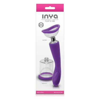 Inya Pump N Vibe Dual-Function Silicone Massager - Purple: The Ultimate Pleasure Experience for All Genders and All Areas of Pleasure - Adult Naughty Store