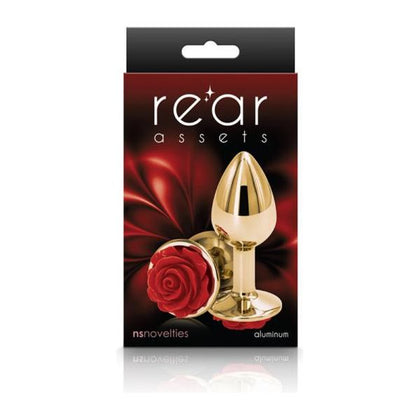 Rear Assets Rose Anal Plug - Small - Red