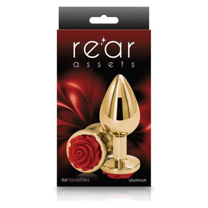 Introducing the Exquisite Rear Assets Rose Anal Plug - Medium - Red: The Perfect Pleasure Companion for Sensual Delights