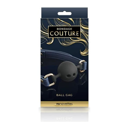 NS Novelties Bondage Couture Ball Gag - Model BC-001 - Unisex - Pleasure Accessory - Blue
