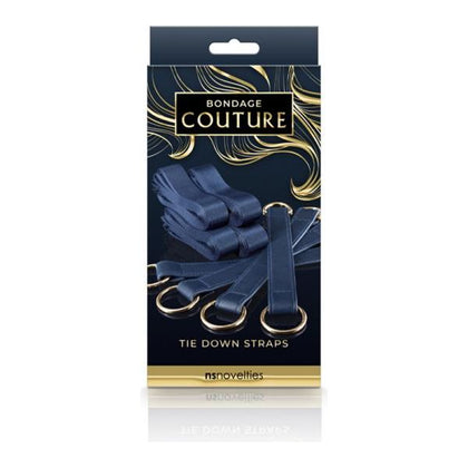 NS Novelties Bondage Couture Tie Down Straps - Blue: The Ultimate Pleasure Accessory for Fashion-Forward Intimacy - Adult Naughty Store