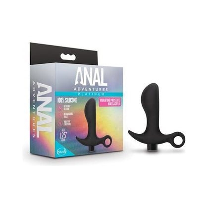 Anal Adventures Platinum - Silicone Vibrating Prostate Massager 01 - Black