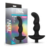 Anal Adventures Platinum - Silicone Vibrating Prostate Massager 03- Black - Adult Naughty Store