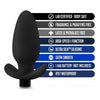 Anal Adventures Platinum- Silicone Saddle Plug- Black - Adult Naughty Store