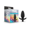 Anal Adventures Platinum- Silicone Saddle Plug- Black - Adult Naughty Store