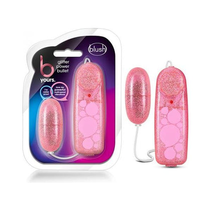 B Yours Glitter Power Bullet - Pink - The Ultimate Adjustable Multi-Speed Vibrating Pleasure Toy for Women - Adult Naughty Store