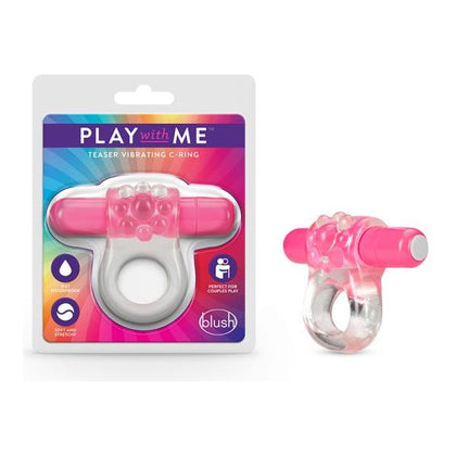 Play With Me Teaser Vibrating C-Ring - Model PWT-VC01 - Pink - For Enhanced Pleasure During Intimate Moments