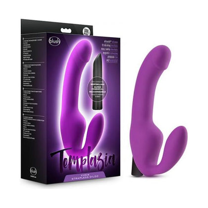 Temptasia - Cyrus Strapless Silicone Dildo - Model TSD-001 - Unisex - G/P Spot and Clitoral Stimulation - Purple