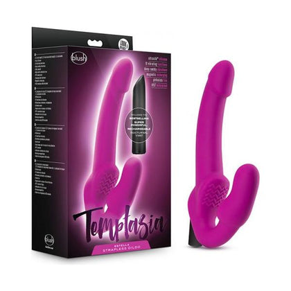 Temptasia Estella Strapless Silicone Dildo - Model TSD-001 - For Couples - G-Spot, Vaginal, and Clitoral Stimulation - Pink