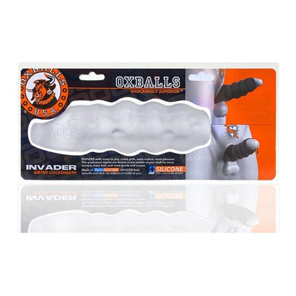 Oxballs Invader Cocksheath Clear Ice - The Ultimate Open-Ended Pleasure Enhancer for Men - Adult Naughty Store