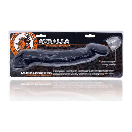 Oxballs Muscle Ripped Cocksheath Black - The Ultimate Enhancer for Intense Pleasure and Performance