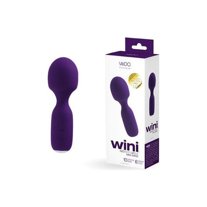 Vedo Wini Rechargeable Mini Wand Deep Purple - The Ultimate Pleasure Powerhouse for Intense Stimulation and Satisfaction - Adult Naughty Store