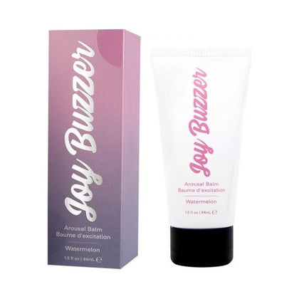 Introducing the SensaPleasure Joy Buzzer Clitoral Arousal Balm Watermelon 1.5 Oz - The Ultimate Sensation for Intimate Pleasure! - Adult Naughty Store