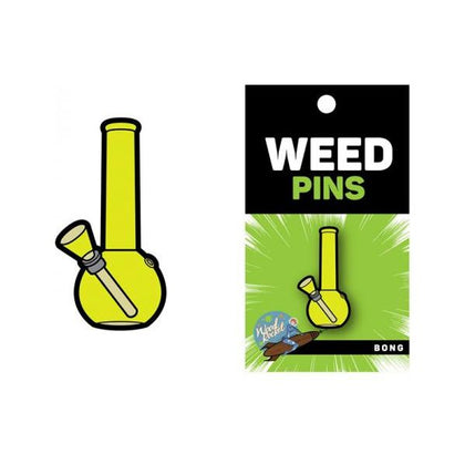 Wood Rocket Weed Pin Bong - Fun Soft Enamel Lapel Pin for Smoke Product Enthusiasts - Adult Naughty Store