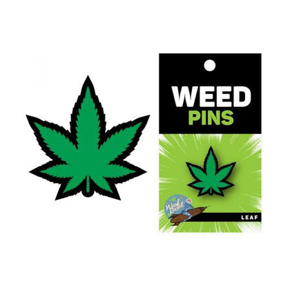 Wood Rocket Weed Pin - Green Marijuana Leaf Lapel Pin - Unisex Accessories for Cannabis Enthusiasts